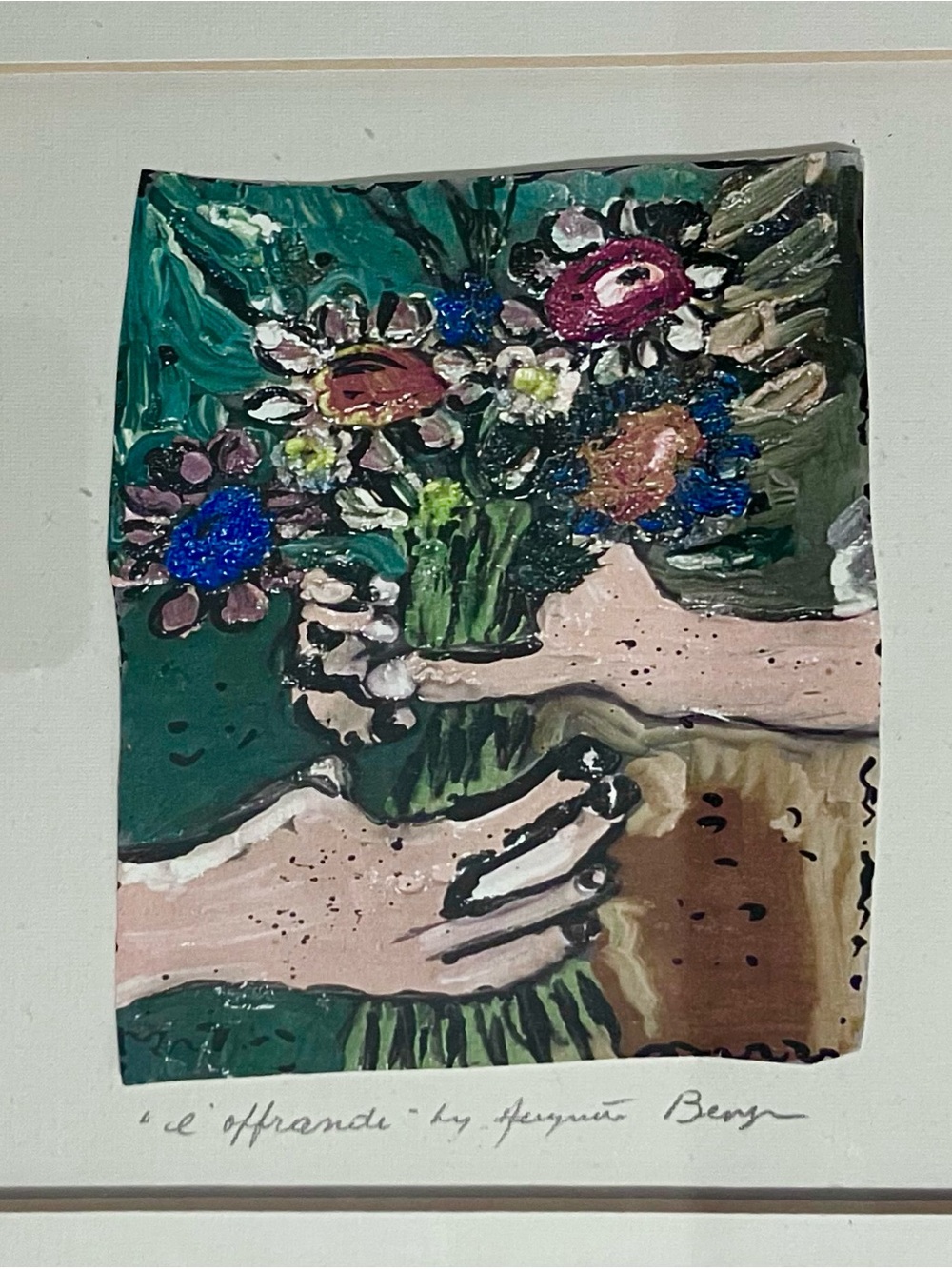 HUGUETTE BERZON French-American ARTIST / Small Framed Print / THE OFFERING